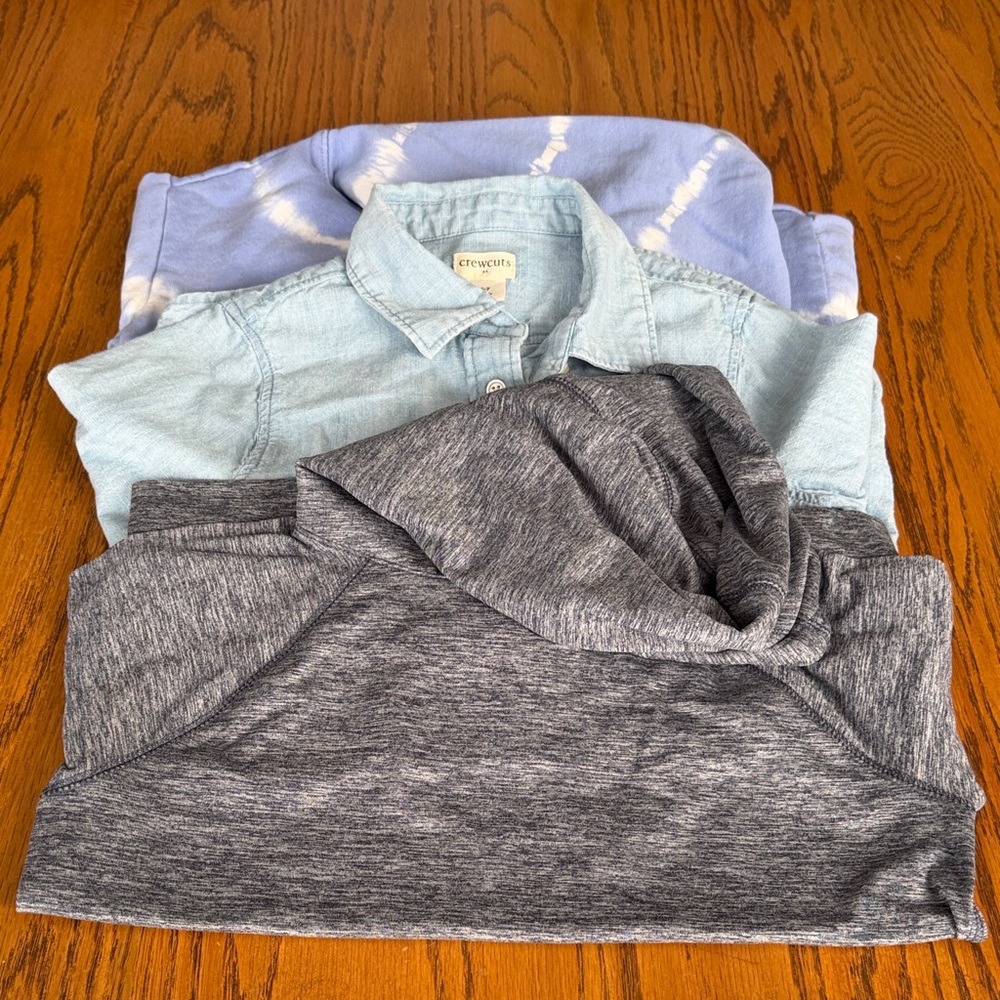 Crewcuts Girls Size Small (6-7) Set of 3 Long Sleeve Tops